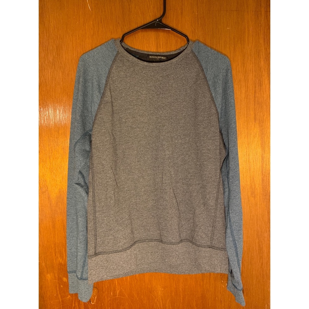 Banana Republic thick crewneck in grey/blue